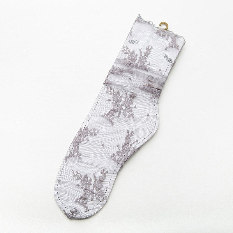 Breathable Tulle Lace Stockings for Women
