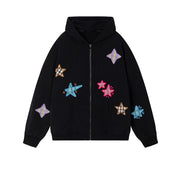 Women's Embroidered Loose Hoodie - Cozy Autumn & Winter Wear