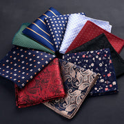 Textured Retro Embroidery Square Scarf for Men