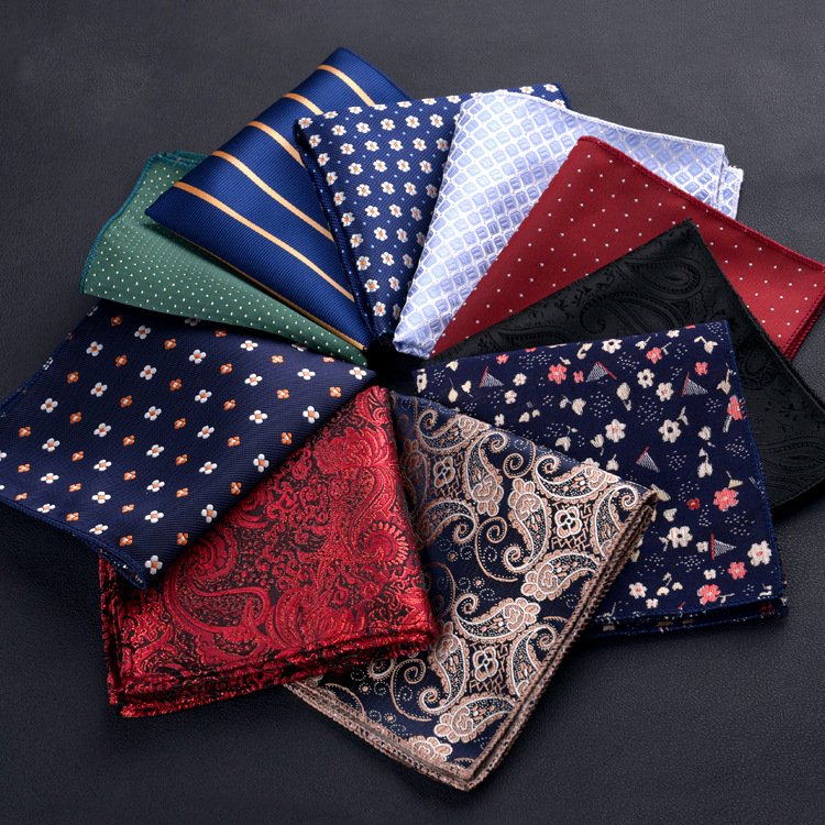 Textured Retro Embroidery Square Scarf for Men