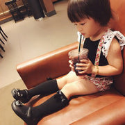 Baby Girl Mid-Calf Socks with Bubble Design