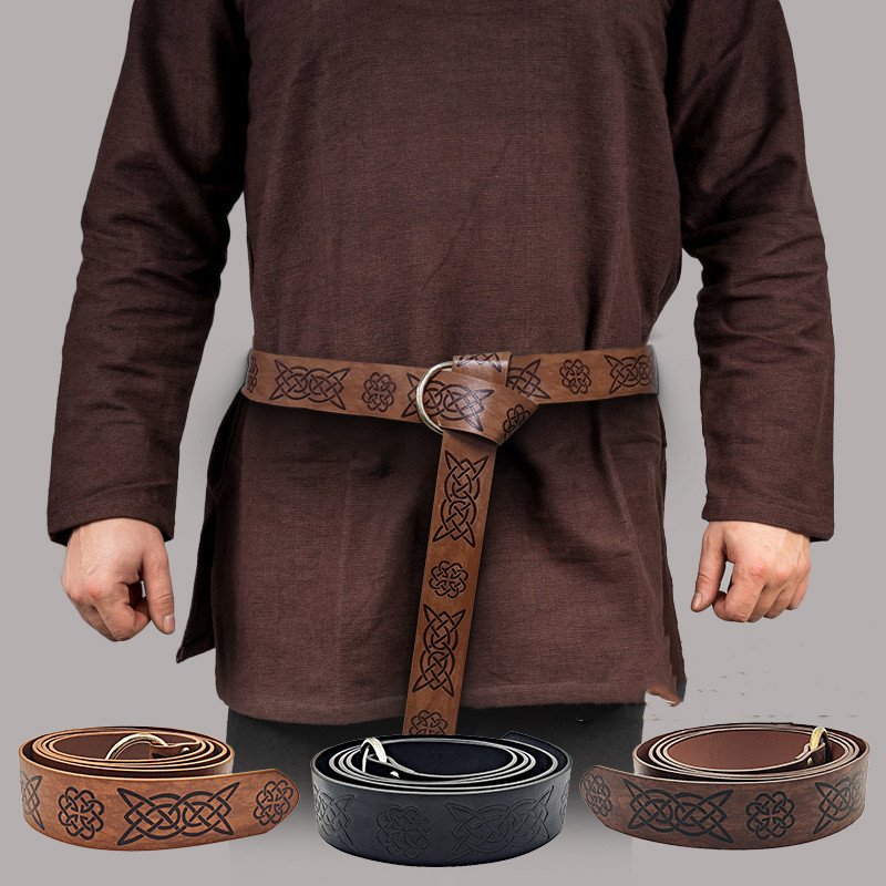 Rugged Brown Loop Belt for Men and Women