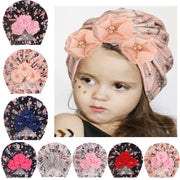 Baby Girl Floral Turban Beanie Cap