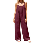 European And American-style Strap Wide-leg Jumpsuit Womens New Summer Style