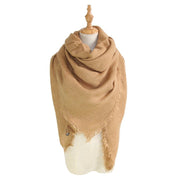 Stay Warm in Style with Colorful Square Scarf
