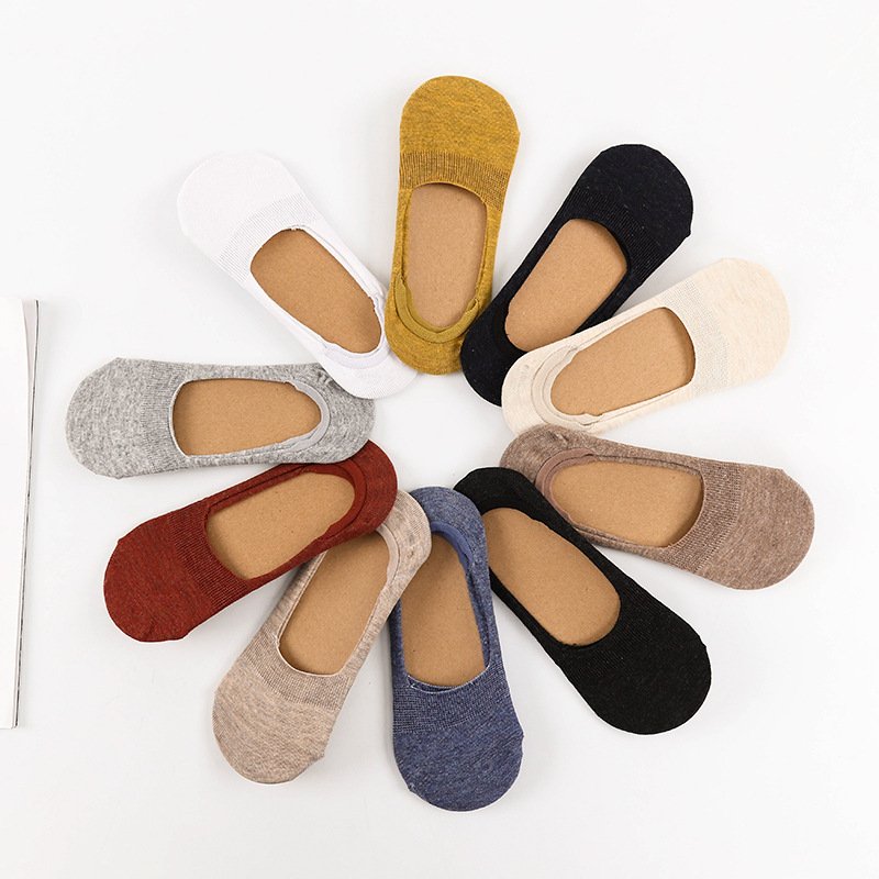 10 Color Invisible Breathable Cotton Socks for Women