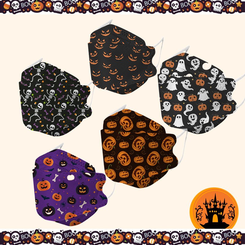 Halloween Dust Mask 10-Piece Set - Fish Mouth Protection