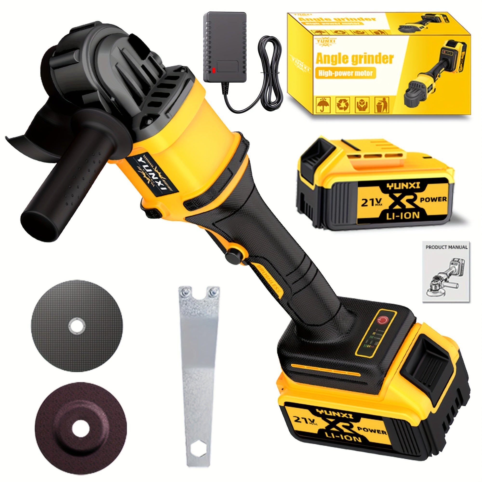 New Rechargeable Angle Grinder In 2025, Lightweight And Multifunctional Handheld Angle Grinder, Lithium Battery Angle Grinder, Rust Removal Polishing Machine, Multifunctional, Lightweight...