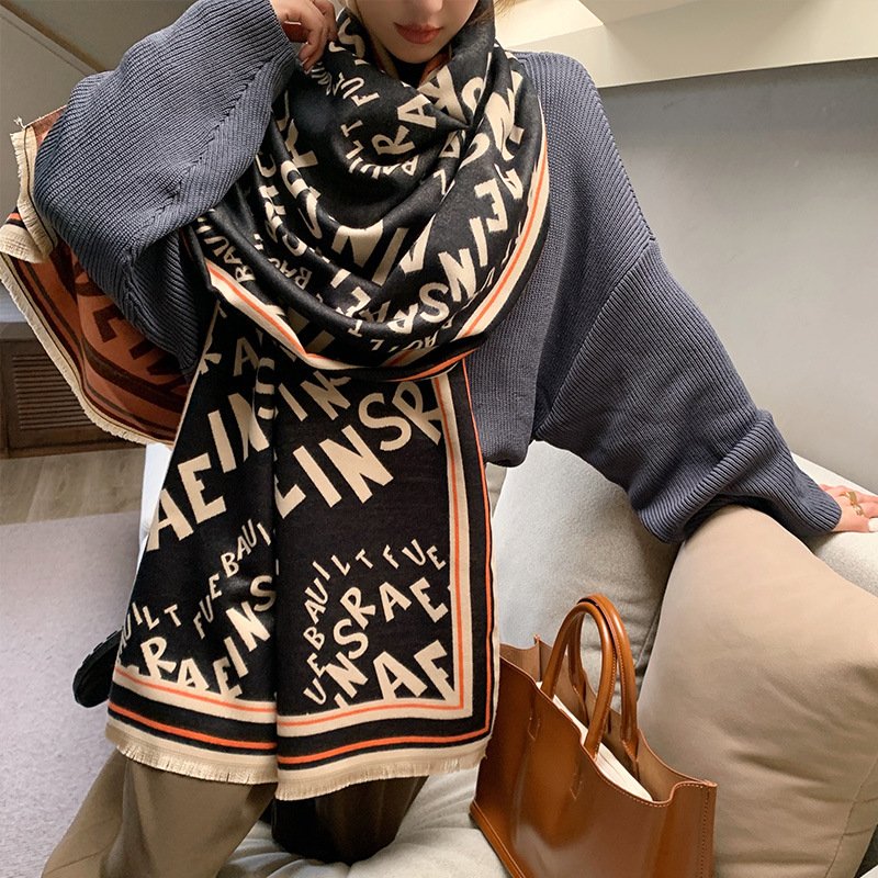Warm Double-Sided Autumn Scarf