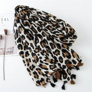 Retro Leopard Print Scarf Dual-use Shawl