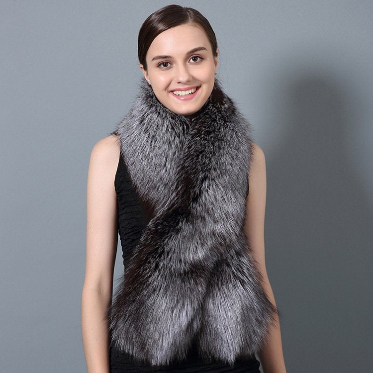 Luxurious Fox Fur Scarf for Women - Warm Winter Accessory