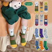 Cute Cartoon Bear Socks for Kids - Breathable Cotton Socks