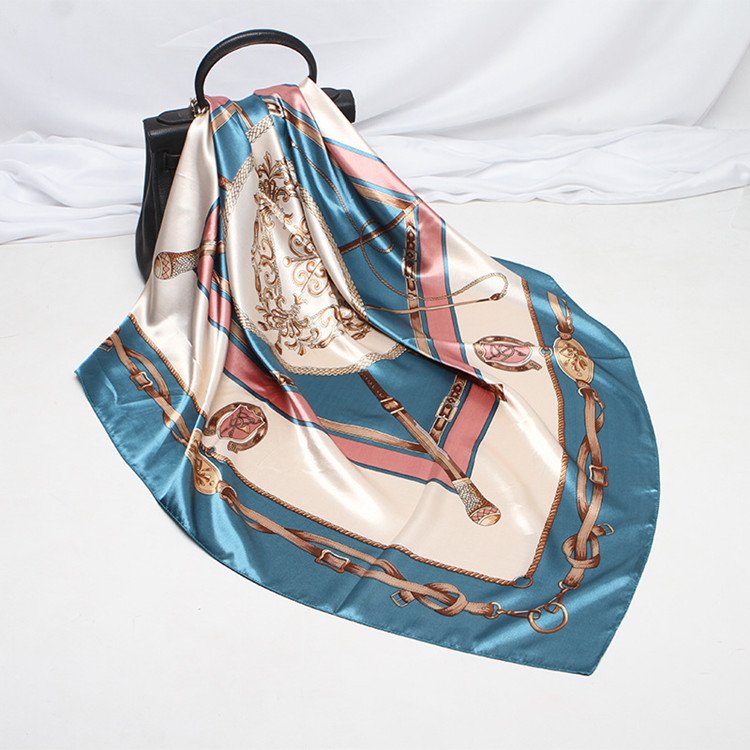 Elegant Floral Square Scarf
