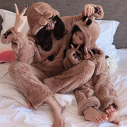 Thickening Parent-Child Coral Fleece Homewear Set