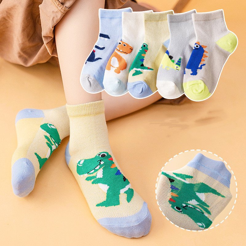 Cute Cartoon Dinosaur Socks for Kids