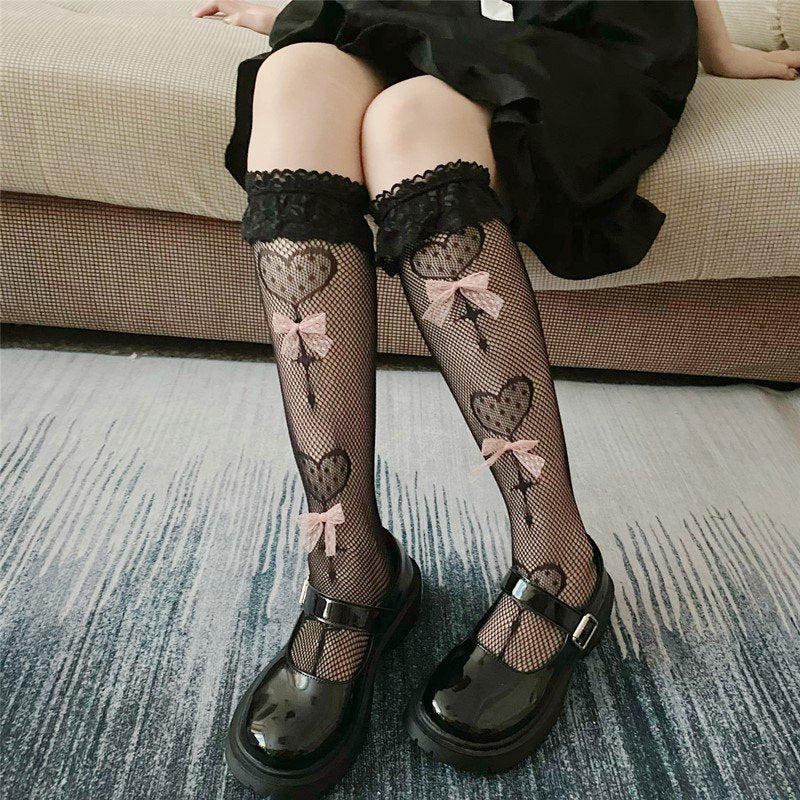 Sweet Japanese Net Socks for Women