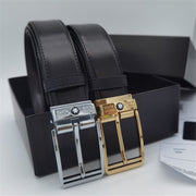 Youth Casual Leather Belt with Six Pointed Star Design