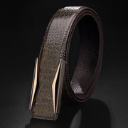 Leather Belt With Auto Buckle