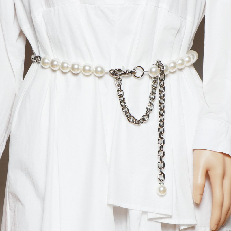 Adjustable Pearl Waist Chain Belt for Women