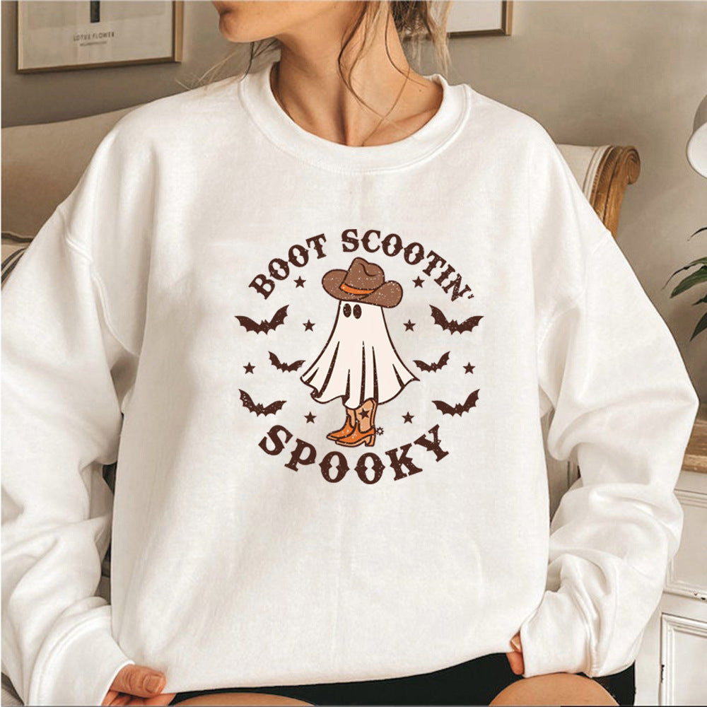 Boot Scootin Spooky Cowboy Ghost Halloween Hoodie