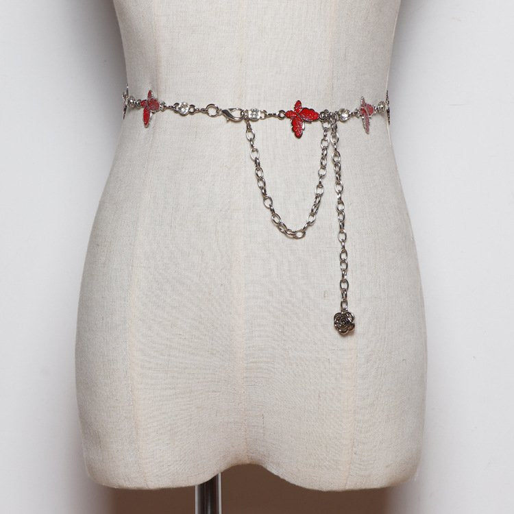 Metal Waist Chain Women's Thin Belt