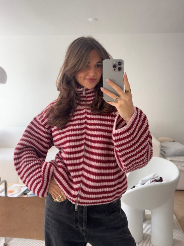 Womens Round-neck Sweater Coat for Autumn and Winter Warm and Casual