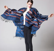 Warm Geometric Tassel Scarf, Imitation Cashmere Autumn Winter Wrap