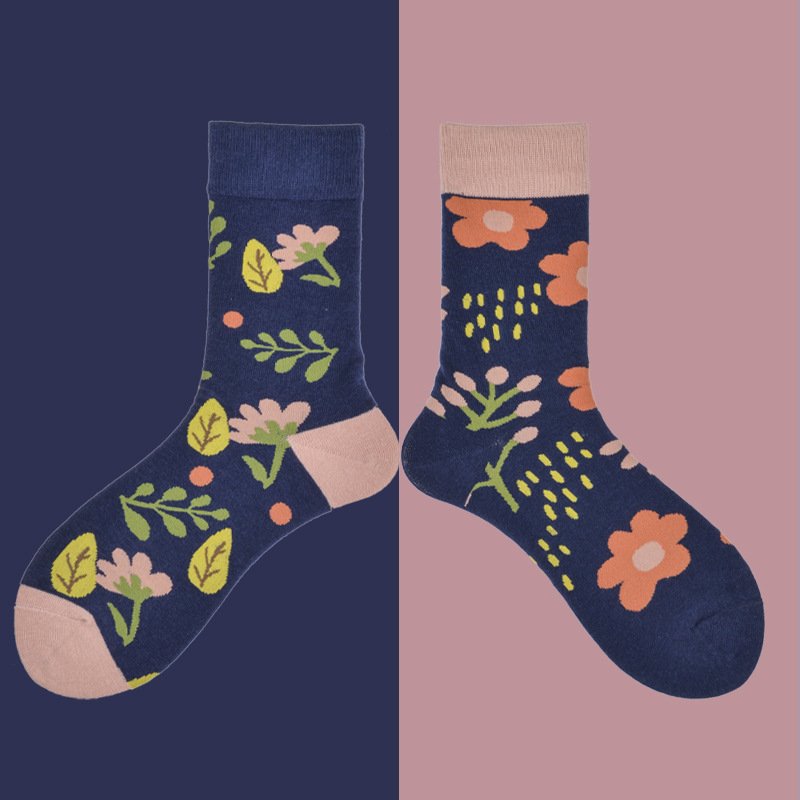 Fun Cartoon Socks for Women - Red Mandarin Duck Feet Design