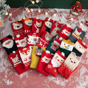 Classic Cotton Christmas Socks for Women