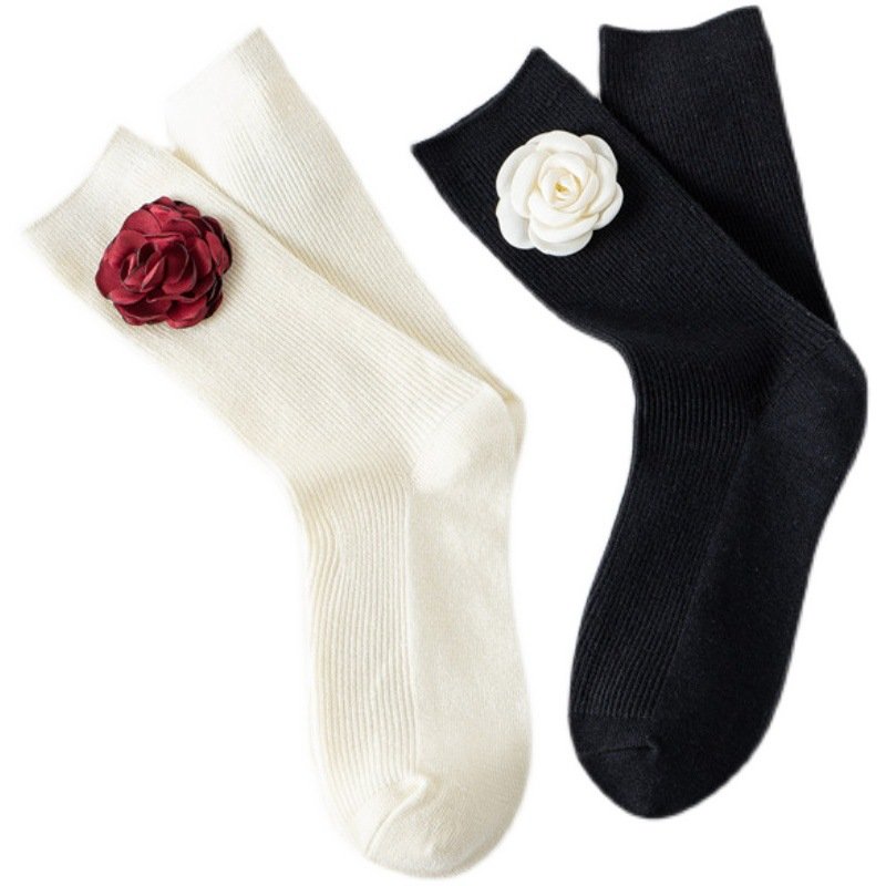 Cotton Floral Tube Socks