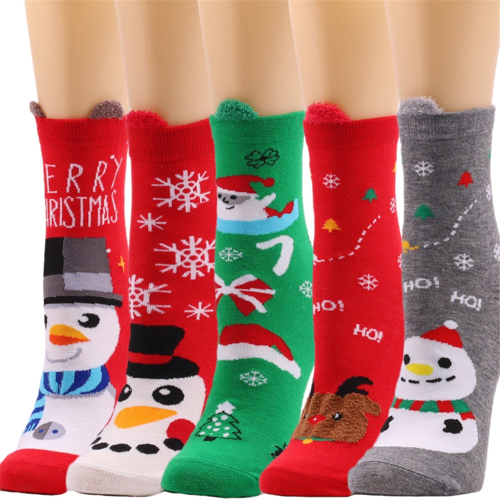 Warm Jacquard Socks for Women - Cozy Christmas Gift