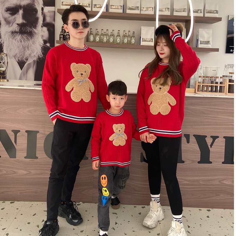 Cozy Family Romper Sweater, Trendy Parent-Child Suit