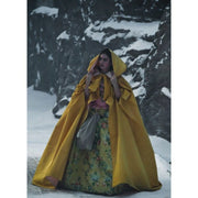 Gold & Wine Red Hanfu Hooded Coat Stage Costume