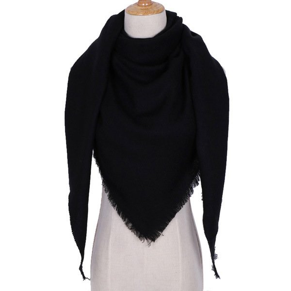 Warm Triangle Scarf for Women, Imitation Cashmere Shawl