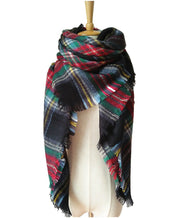 Cozy Double-Sided Plaid Scarf for Women
