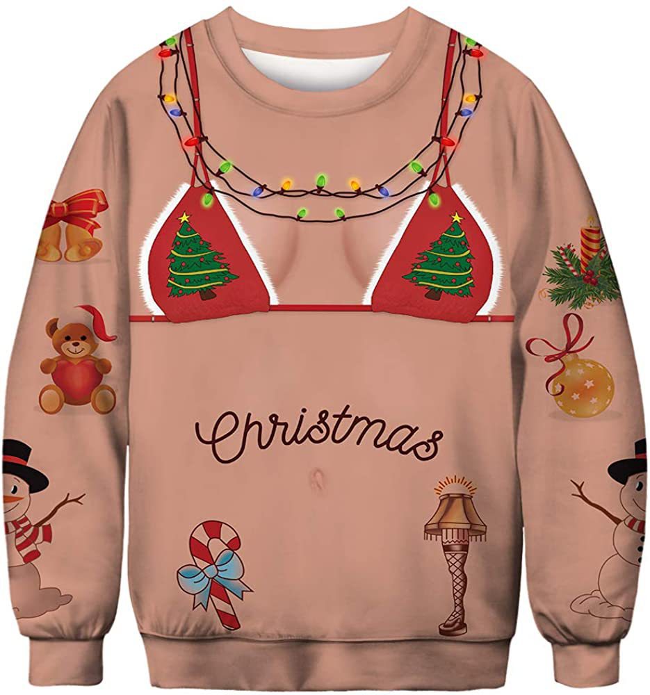 Unisex Halloween Digital Print Crewneck Sweater