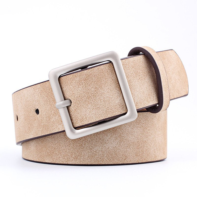 All-match Square Buckle Fashion Belt for Women