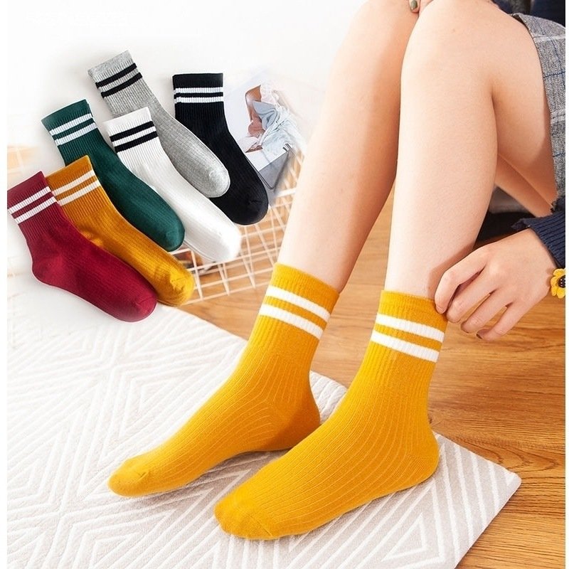 Cute Solid Color Women's Socks