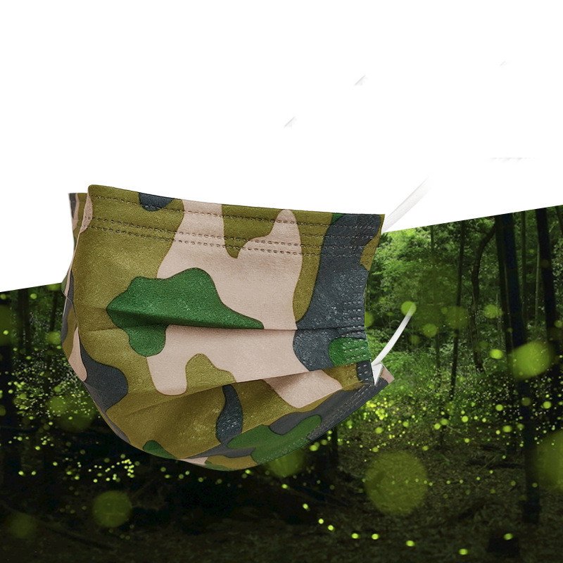 Camouflage Disposable Face Masks - 95% Protection