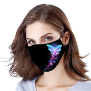 Washable Cotton Face Mask with Butterfly Print