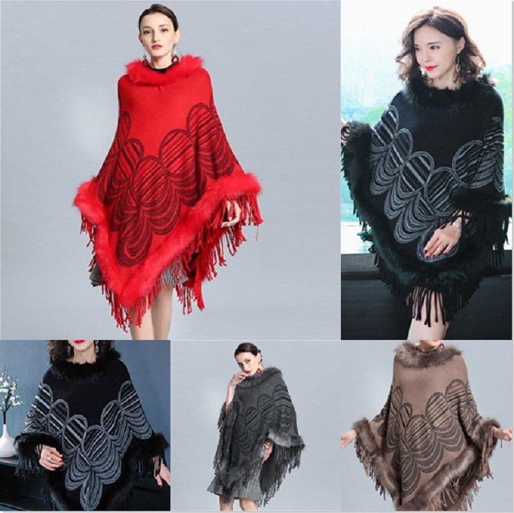 Women's Mid-Length Scarf Shawl Cardigan