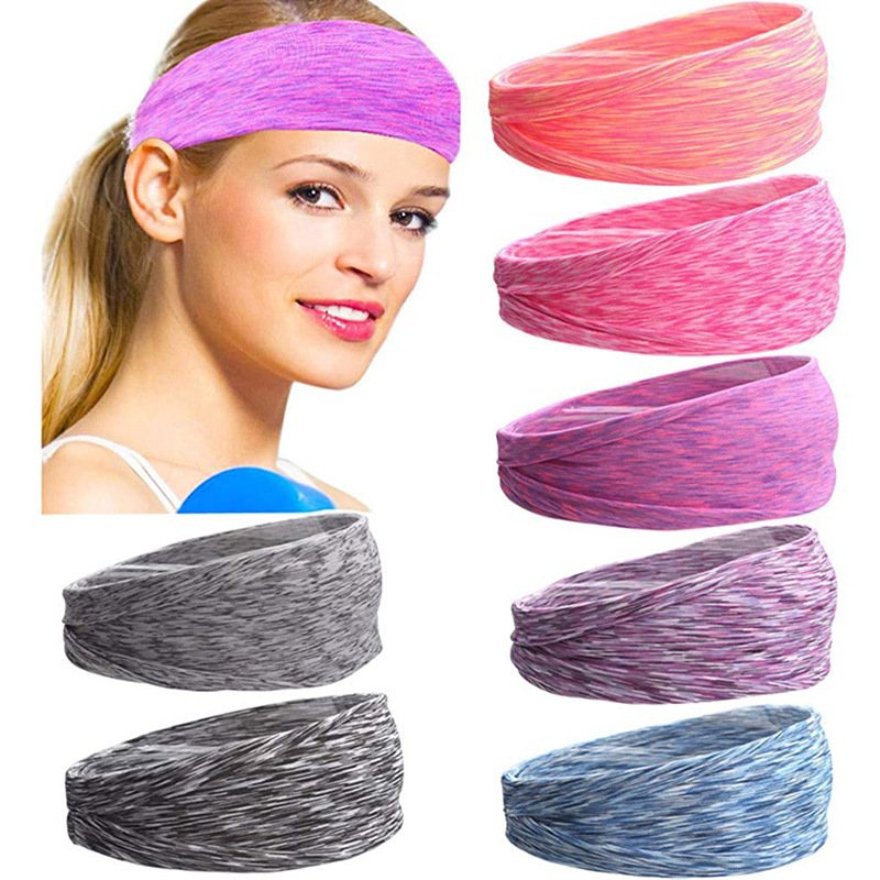 Sweat-Absorbent Solid Color Yoga Hairband