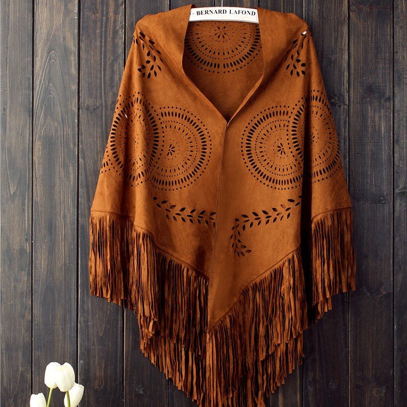 Wrap Shawl for Women - Beige & Red Floral Cashmere Scarf