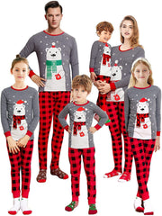 Cozy Bear Print Family Suit for Christmas