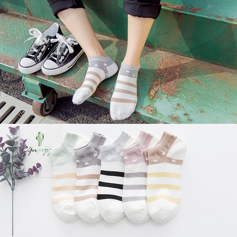 Breathable Invisible Cotton Socks for Women
