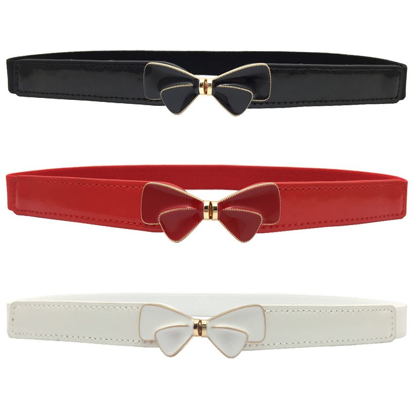 Elegant Red Black Butterfly Belt for Women