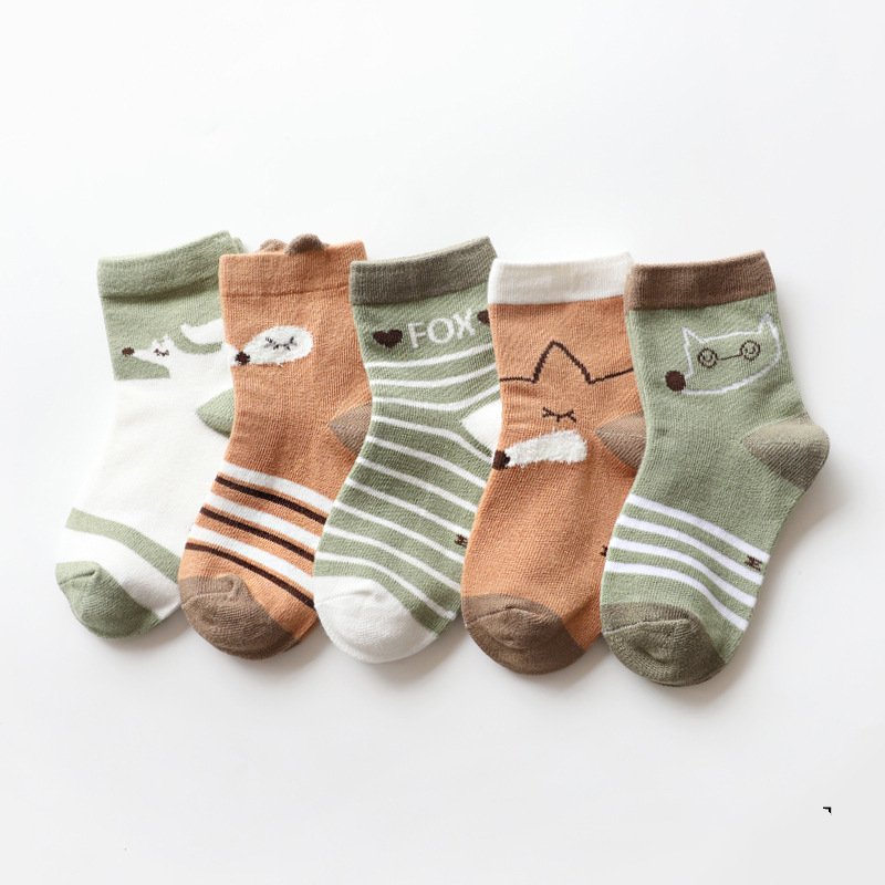 Fun Cartoon Socks for Kids - 5-Pack