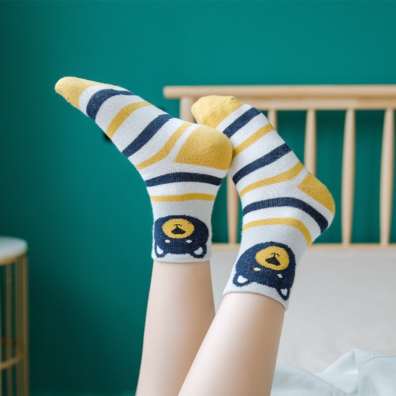 Cute Cartoon Kids Socks Set of 5