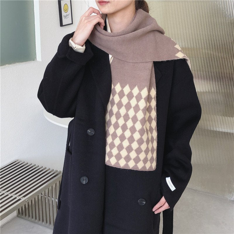 Warm Houndstooth Scarf