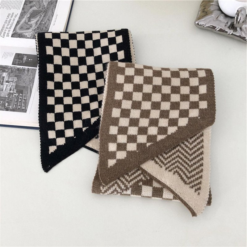 Warm Checkerboard Scarf